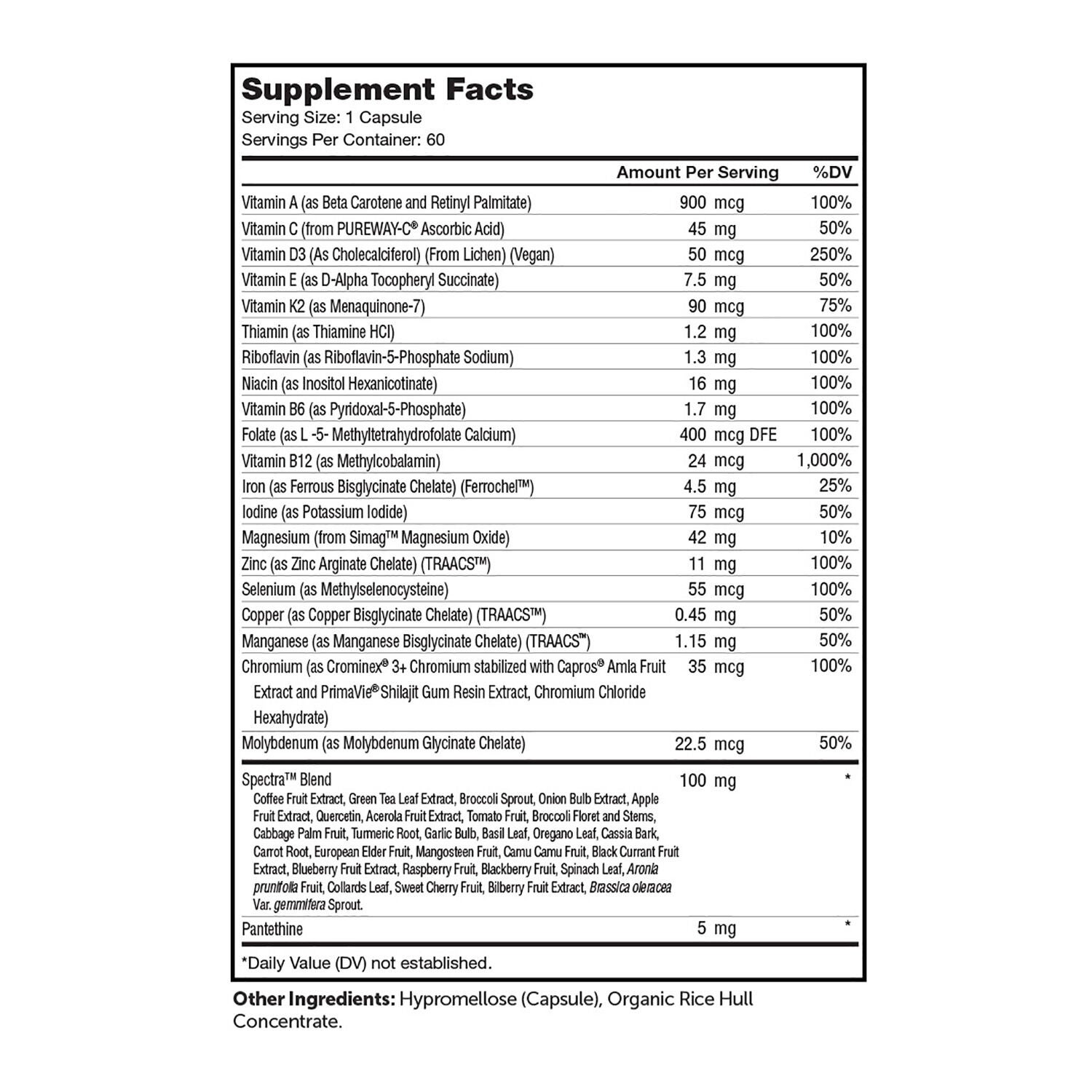 Multi Vitamin - 60 Capsules (60 Servings)
